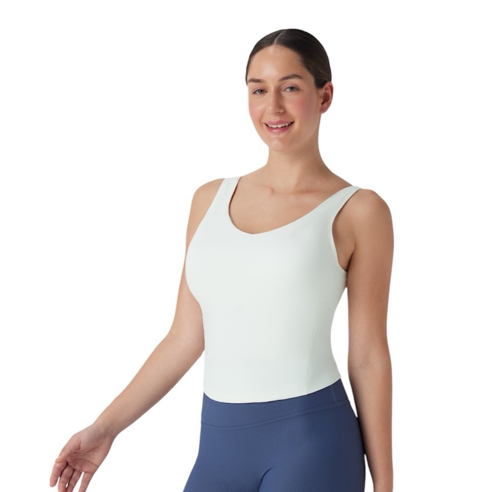 Halara Softly Zero Plush Padded V Neck Running Tank Top Large (D-F cup)